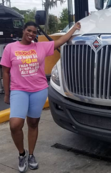 @JAYRICHTRUCKING in that new pink Truckers do more b4 9am than most people do all day tshirt.