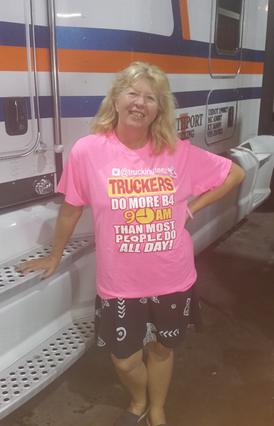 TRUCKAWEAR TRUCKERS DO MORE B4 9AM THAN MOST PEOPLE DO ALL DAY  LADY TRUCKER TSHIRTS