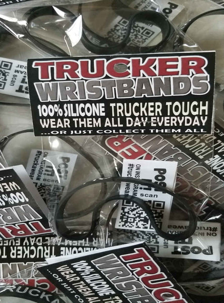  TRUCKAWEAR BLACK 100% SILICONE WRISTBAND BRACELET. ALL STAR TRUCKER